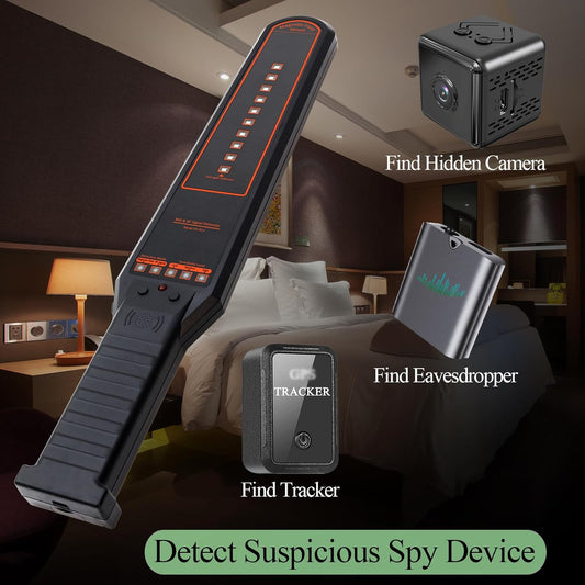 Camera Finder, Hidden Camera Detector, Bug Detector, Car Tracking Detector, Listening Device Detector for Car, Hotel, Meeting Safeguard Your Travel