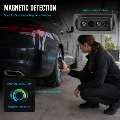 KAXYUYA Hidden Camera Detector & GPS Tracker Detector, RF Signal Scanner with Infrared Camera Lens & Magnetic Field Detection
