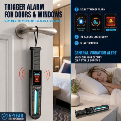 KAXYUYA Hidden Camera Detector & RF Signal Scanner – Anti-Spy Device with GPS Tracker Detection, Magnetic Field Sensor, Infrared Camera Finder & Stranger Alarm, Portable Rechargeable Bug Sweeper